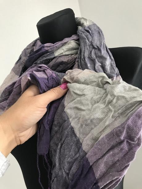 Fialovo- ružový šal, m