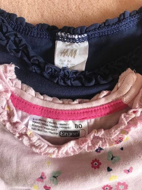Tričká 2 ks, h&m,80