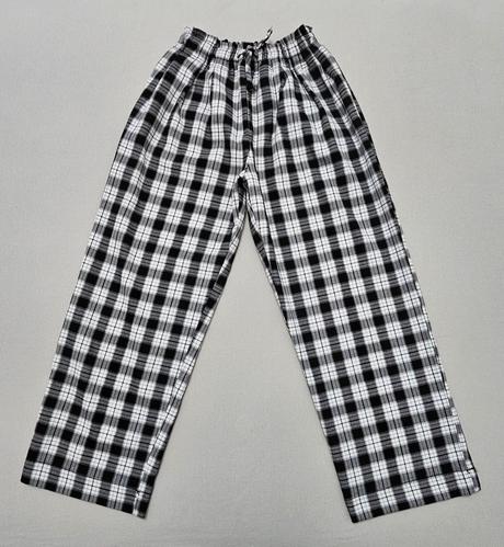 Široké kárované nohavice, zara,128