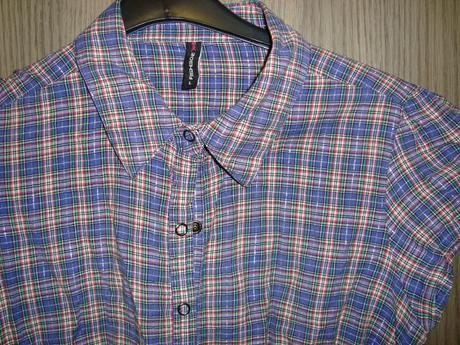 Modra bluzka, fishbone,l