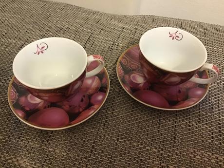 Šálky s tanierikmi s vianočným motívom 2 ks, 