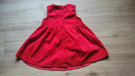 Červené menčestrové šaty zn.lindex vo veľ. 68, lindex,68