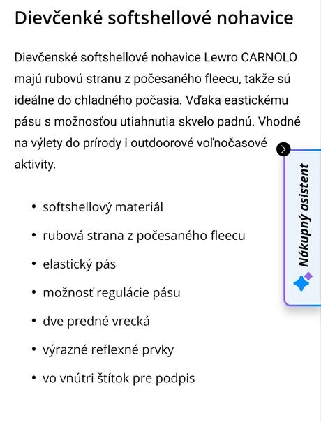 Zateplené softshellove nohavice 164/170, lewro,164