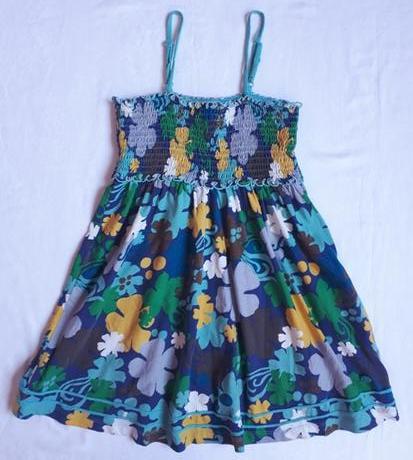 Modro - zelene saty na ramienka, s.oliver,134