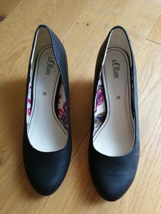 Čierne topánky s. oliver 38, s.oliver,38