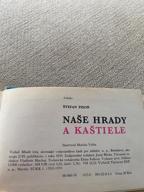 Naše hrady a kaštiele pisoň štefan velba marián,