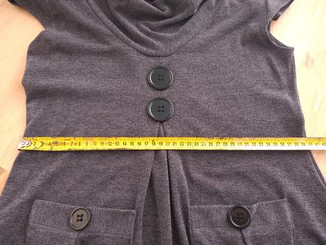 Šedé šaty s vreckami, m