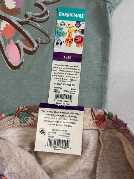 Garanimals dievčenský set tričko a legíny, 74