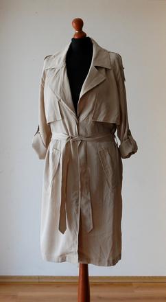 Štýlový béžový trenčkot, timeout,l