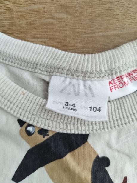 Tričko s krátkym rukávom zn. zara v. 104, zara,104