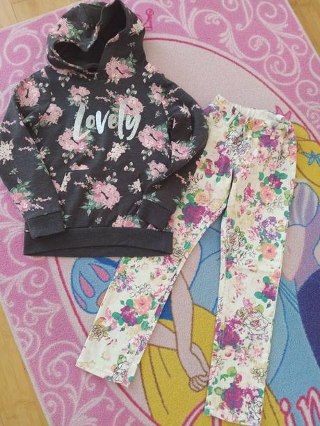 Nohavice +mikina, h&m,122