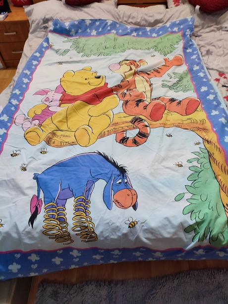 Obliečky s motívom macka pu, šírka (cm): 130,dĺžka (cm): 200