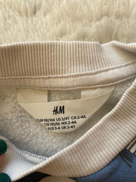 Biela suprava s fareb. dinami h&m, h&m,98