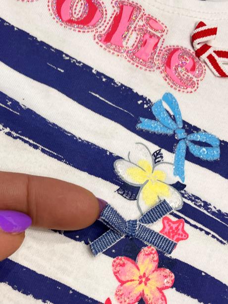 Dievčenské tričko pásikavé s masličkou (0-3 mes.), original marines,56