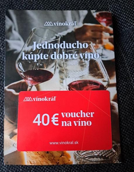 Kupón na víno v hodnote 40 eur, 
