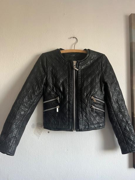 Mango trendy kozena bunda velk s prava koza presiv, mango,s