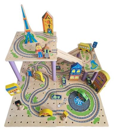 Drevena skladacka "mesto", 