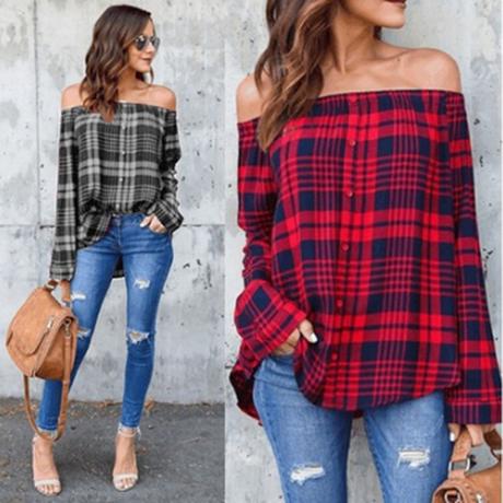 Flanelová bluzka plaid, l / xl