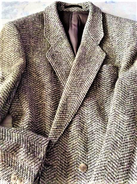 Tvídové vlnené sako, xl