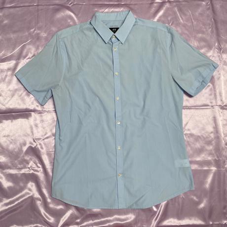 H&m bledomodrá košeľa s krátkym rukávom xl, h&m,xl