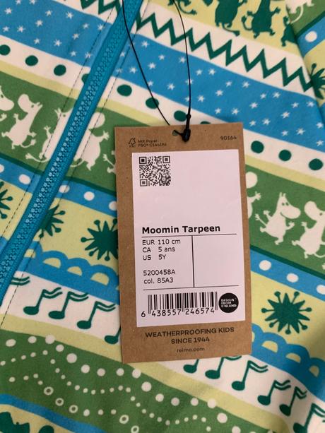Reima flísová bunda moomin tarpeen 110/116, reima,110 / 116