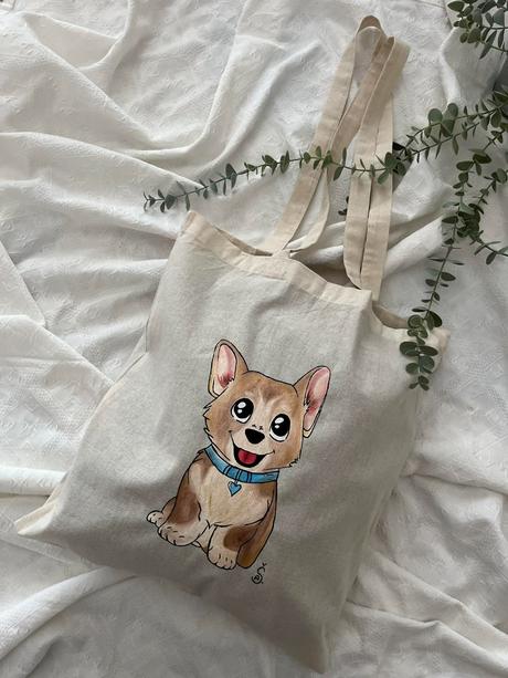 Plátené, ručne maľované tašky, 