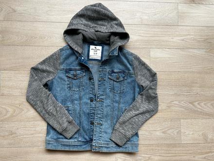 Frajerská rifľová bunda s kapucňou a&f, abercrombie&fitch,158