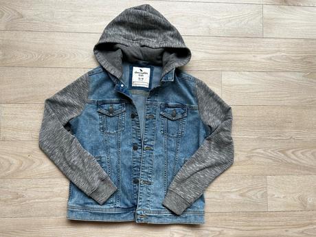 Frajerská rifľová bunda s kapucňou a&f, abercrombie&fitch,158