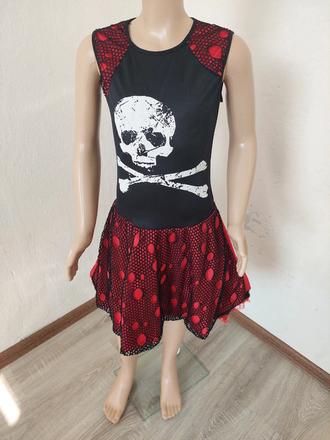 Pirátka / kostra karnevalové šaty veľ.152, 