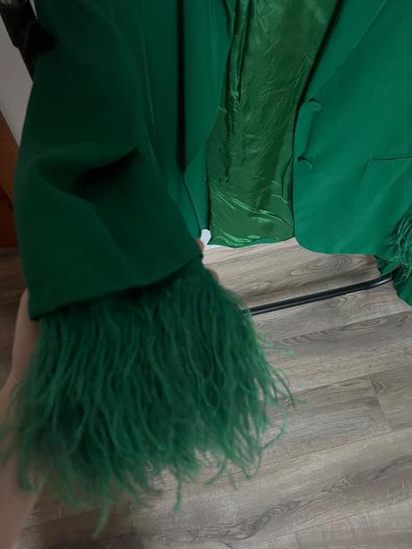 Zara pierkové sako a nohavice, zara,l