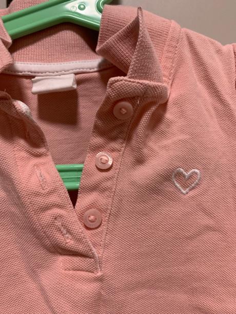 Detská ružová polokošeľa s krátkym rukávom h&m, h&m,86