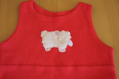 Flisové šaty s ovečkou, 104