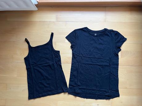 Cierne letne tielko a tricko top stav, h&m,152