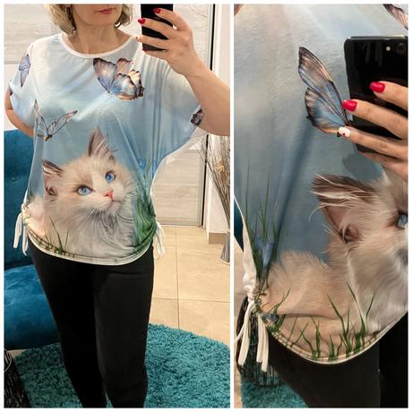 Vzorované tričko so sťahovacou šnúrkou, l / m / s