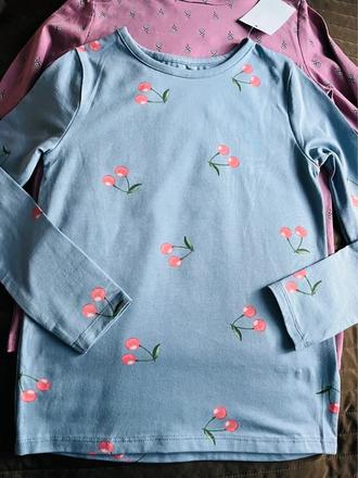 Veľ. 110/116 zn. h&m nové  tričko s čerešničkami, h&m,110 / 116