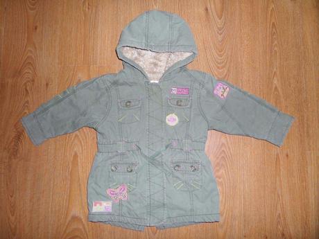 Olivová kožušinová bunda, next,92