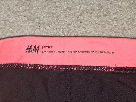 Športové dĺžkou ako capri leginy, h&m,146