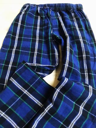 Flanelové teplé pyž.nohavice, 152