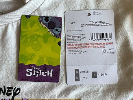 Tričko lilo stitch a angel, disney,128