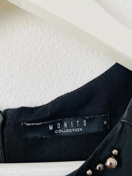 Mohito čierna bluzka s aplikáciou, mohito,m