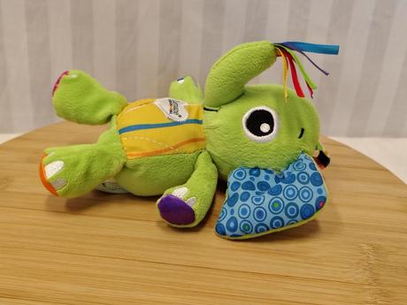 Retro interaktívny sloník s rolničkou, lamaze 20cm,