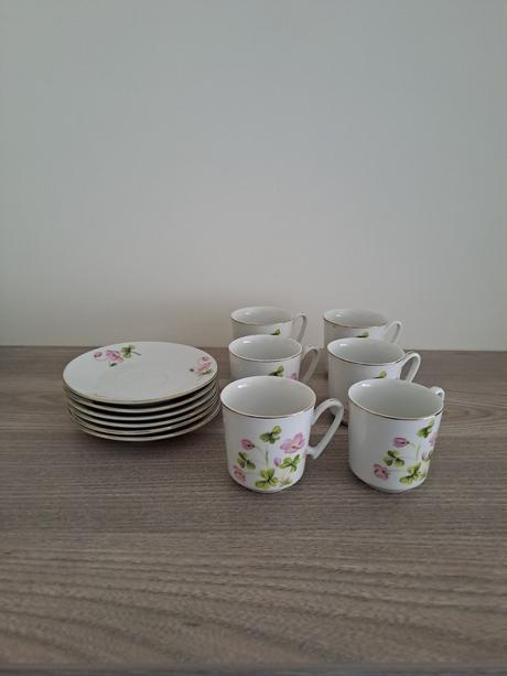 Kávové šálky s kvetinkami 6 ks,