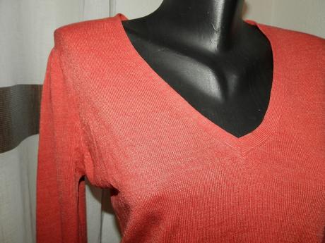 Oranžovo-tehlový svetrík, e-vie,42