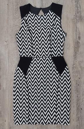 Čiernobiele šaty h&m, h&m,36