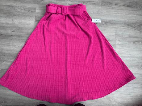 Cyklámenová midi sukňa, 