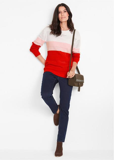 Trojfarebný pulóvrik, bonprix,s