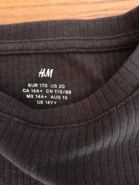 Tričko crop bavlna, h&m,170