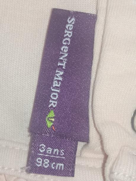 Dievčenské tričko s potlačou a fodričkami  (3 r.), sergent major,98