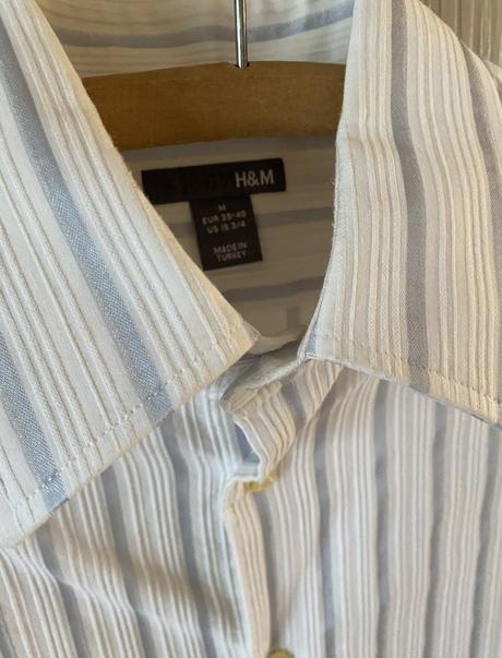 Kvalitná košeľa zn. h&m - jemný pásik v. m, h&m,m