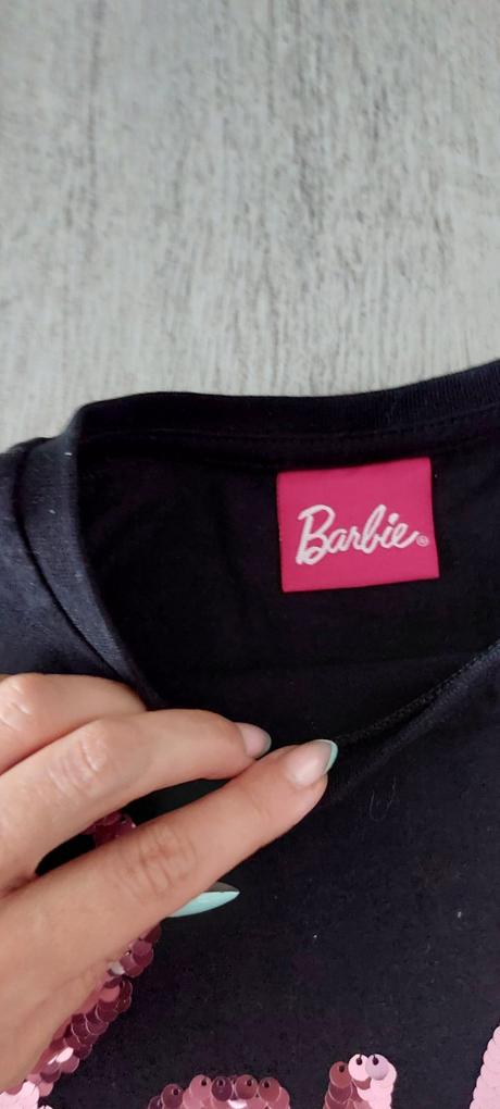 Tričko barbie s flitrami- nenosené, george,140